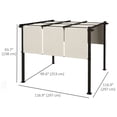 thumbnail image 3 of Outsunny 10' x 10' Metal Pergola with Retractable Canopy for Patio, Deck, 3 of 10