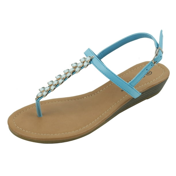 thong sandals with jewels