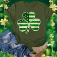 thumbnail image 2 of St Patricks Day Tshirt Women,Womens St Patricks Day Shirt Short Sleeve Round Neck Tshirt,Women's St Patrick's Day T-Shirt Lucky Irish Shamrock USA Flag Clover Graphic Tees Tops, 2 of 5