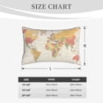 thumbnail image 6 of Bixox Vintage World Map1 Printed Pillow Protector,Super Soft Ideal for Home,Guests,Rentals - 20"x30", 6 of 8