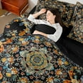 thumbnail image 4 of Castle Fairy Female Men Boho Mandala Twin Bedding Sets,Bohemian Bedding Comforter Set, 4 of 8