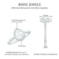 thumbnail image 5 of Rosec Jewels Certified Moissanite Teardrop Engagement Ring - Solitaire Ring - 5X7 mm Pear Shape - D-VS1 Grade, 10K Yellow Gold, US 8.00, 5 of 6
