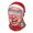 Brick Red, variant on HEWUQI Unisex Santa Neck Gaiter Hat with Jolly Christmas Light Face Print at Winter Party Red One Size