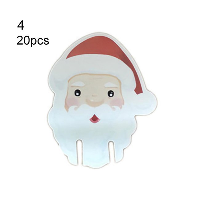 20 piezas cuernos de alce y muñeco de nieve, tapa de tarjeta de copa de vino de Navidad, suministros para fiestas