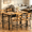 Rustic Brown, variant on LinkRomat 5-Piece Dining Table Set for 4, Counter Height Kitchen Table with 4 Bar Stools, Hightop Bar Table and Chairs Set with Storage (Black)