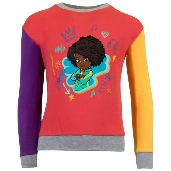 Karma's World Girls Crewneck Sweatshirt, Karma's World Pullover Crewneck for Girls (Sizes 4-16)