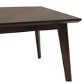 thumbnail image 6 of Cid Vein 83 Inch Rectangular Dining Table, Angled Tapered Legs, Rich Brown, 6 of 9