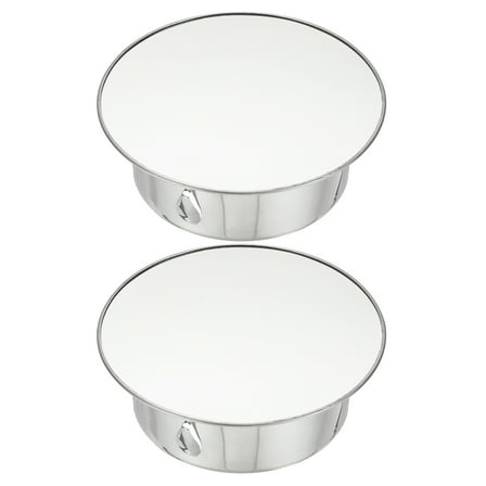 Uxcell Chimney Hole Cap, 2 Pcs 110mm(4.3 Inch) Tightness Adjustable Round Stainless Steel Flue Hole Cover Stove Pipe Cap Pipe Cover for Kitchen Balcony Sewer, Silver Tone