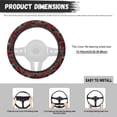 thumbnail image 5 of Uorisanigo Rose Print Steering Wheel Cover Women Romantic Car Steering Wheel Cover 15 Inches Soft Car Steering Wheel Protector for Winter Replacement Car Accessories Gift for Birthday, 5 of 8