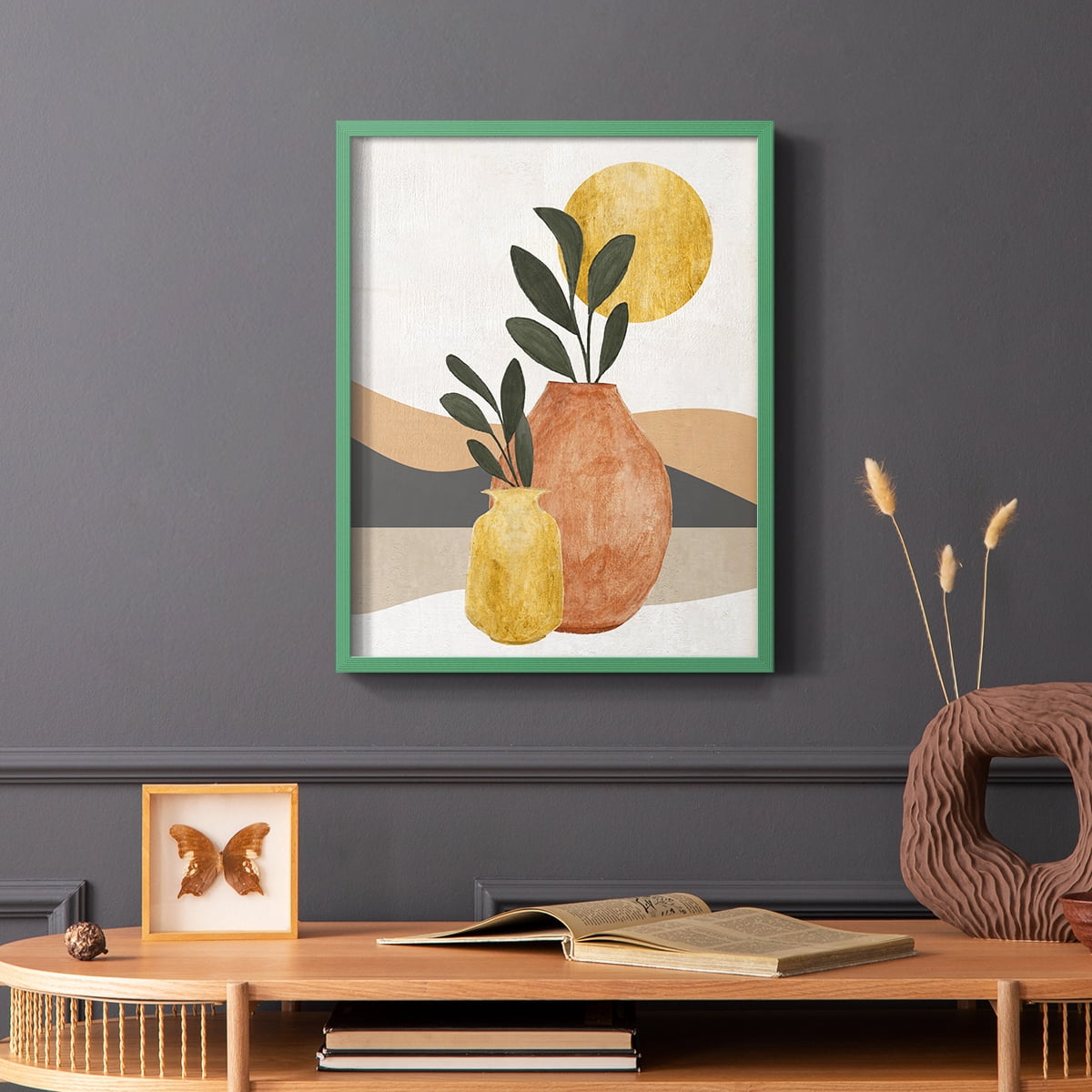 Adobe Moon II in Paper Solid Wood 11 x 14 Framed Print
