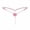 Pink, variant on Lingerie for Women Open Lace Thong Panty with V-String Design for Ladies Burned-Crotch and Fit Pink One Size
