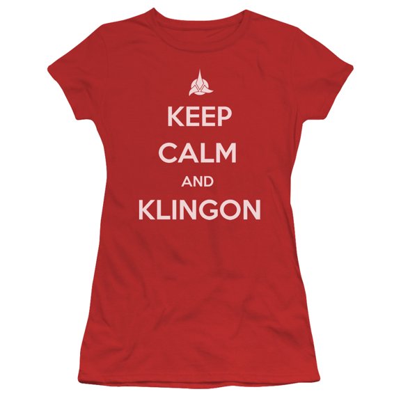 Star Trek - Calm Klingon - Juniors Teen Girls Cap Sleeve Shirt - Small