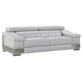 thumbnail image 4 of Titan Furnishings Genuine Italian Leather Sofa and Loveseat Set in Light Gray, 4 of 6