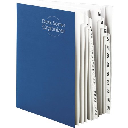 Smead Daily/Monthly Desk File/Sorter - Digit - 1-31 - Letter - 8.50" Width x 11" Length - Blue Divider - 1 Each | Bundle of 2 Each