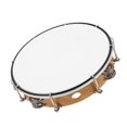 thumbnail image 5 of 10 inch Hand Held Tambourine Drum with Bell Metal Jingles Percussion Instrument for Party Games Portable Adjustable 1 Set, 5 of 5