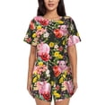 thumbnail image 1 of Fotbe Cute Pigs Sunflower Conjunto de Pijama Estampado para Mujer, 2 Piezas, Ropa de Dormir con Camiseta de Manga Corta y Shorts Suaves-3X-Large, 1 of 6