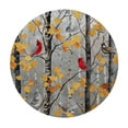 thumbnail image 4 of Orinice Birds Tree Leaves Round Table Cover Stain Resistant Washable Indoor Outdoor Tablecloth Kitchen Dining Wedding Parties Waterproof Fabric 100% Polyester 31-35, 4 of 8