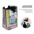 thumbnail image 3 of Yayeee Freestanding Laundry Hamper with Handle Collapsible Large Storage Basket for Clothes, Ocean Boat, 3 of 7