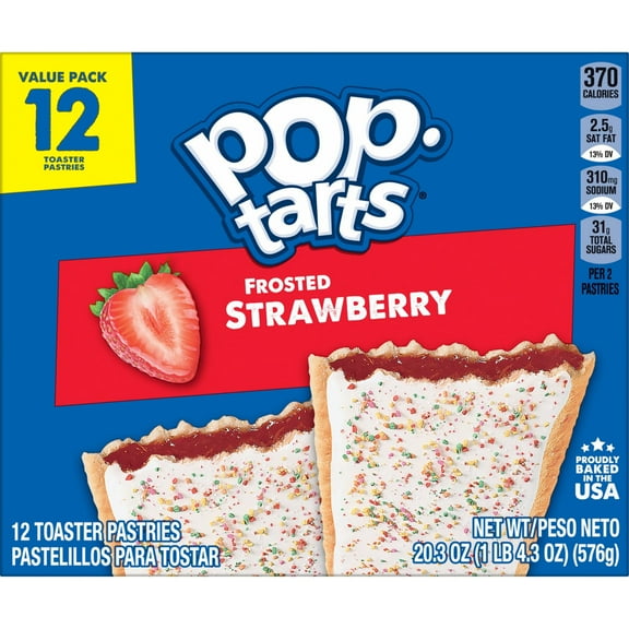 3 Pack of Pop-Tarts Frosted Strawberry Toaster Pastries, 20.3 oz - 12 ct (Packaging Varies)