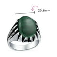 thumbnail image 4 of Bling Jewelry Mens Animal Claw Large Oval Malachite Signet Ring Oxidized Silver Handmade In Turkey, 4 of 5