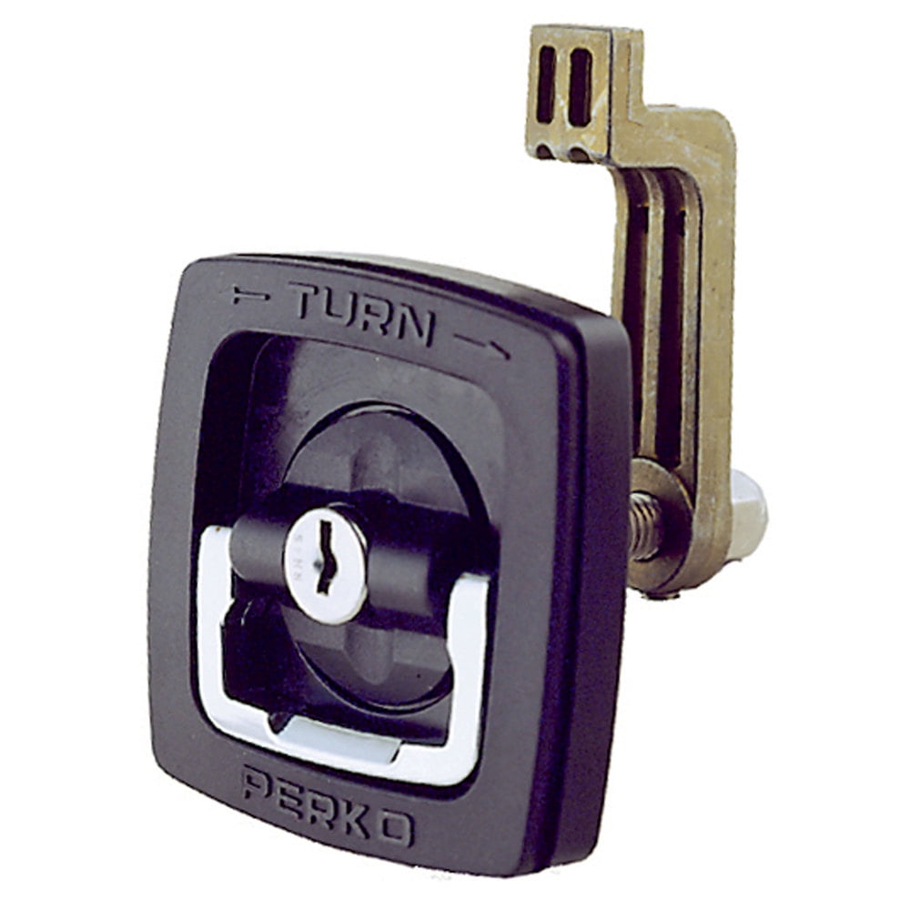 Perko 1031DP1BLK FlushMount Locking Latch with Polymer Face for 15/8" Hole Black