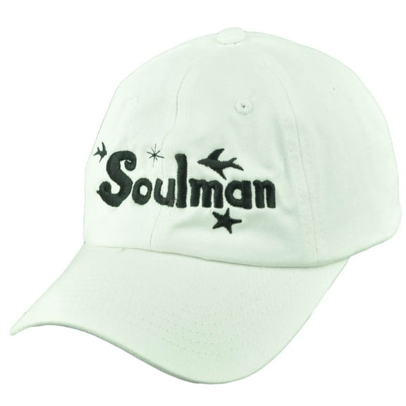 Soulman Rocky Johnson White Garment Wash Hat Cap Adjustable Wrestler Clip Buckle
