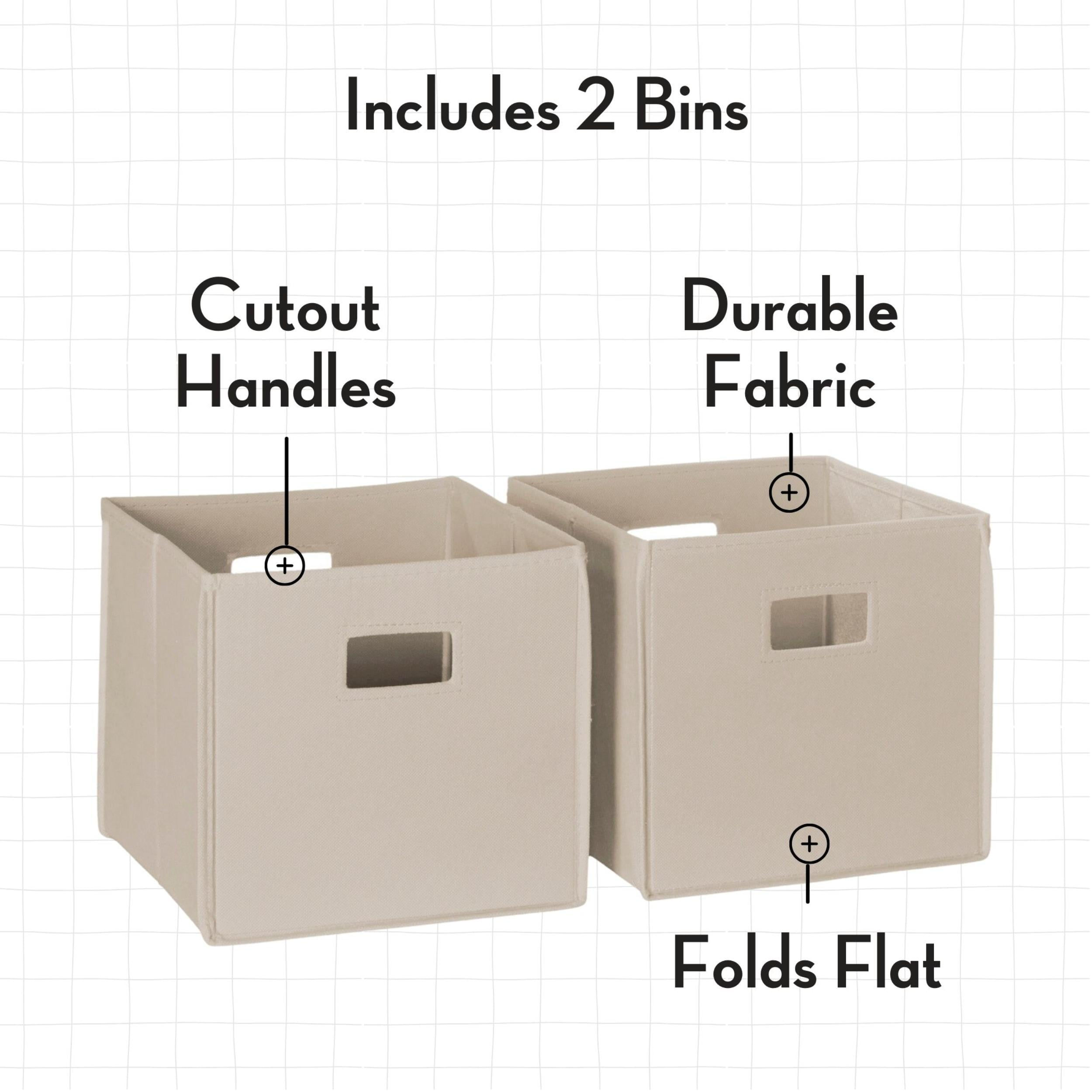 RiverRidge Kid Curve Appeal 35in Arched Bookcase with Cubby Storage Shelf and 2 Taupe Bins