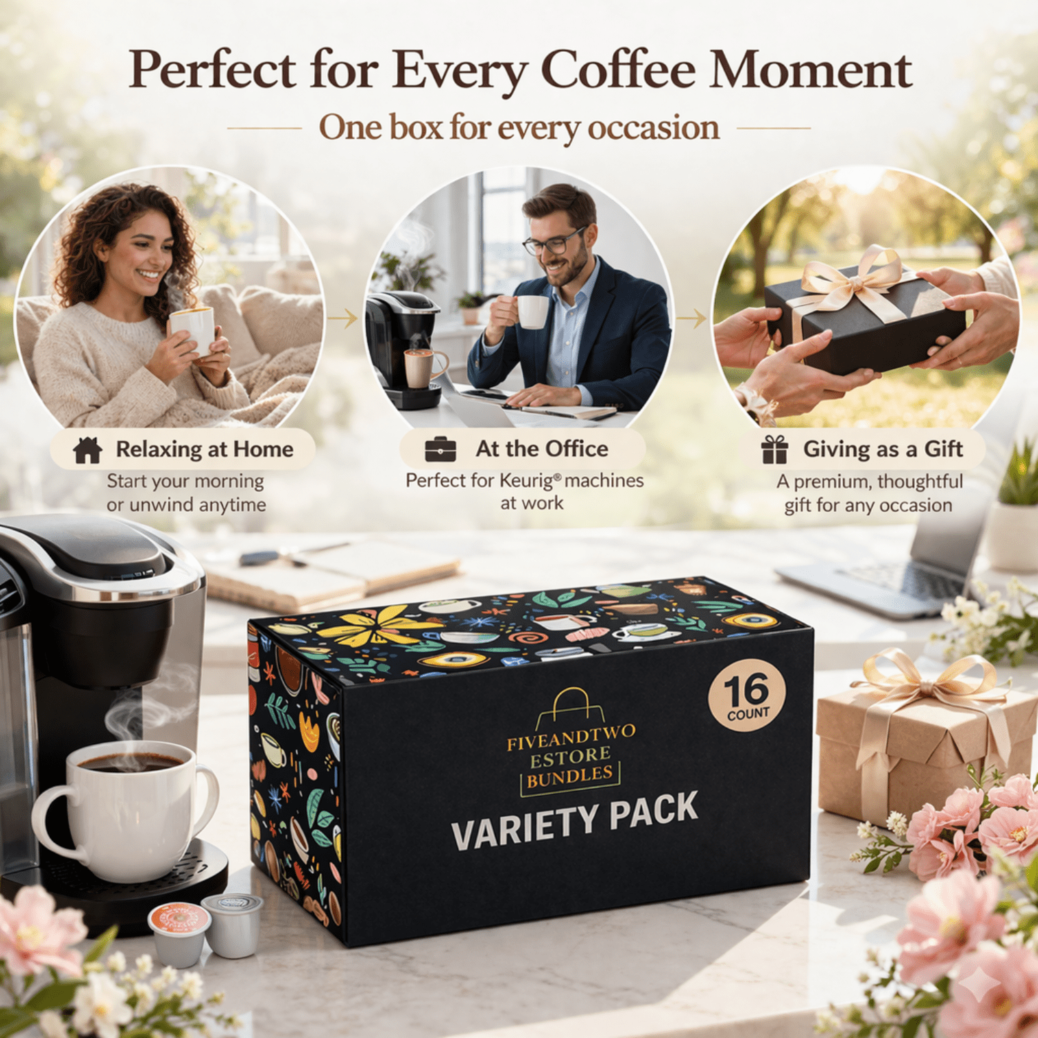 Starbucks Flavored Coffee K Cups Variety Pack – 16 Count – Includes Cinnamon Dolce, Vanilla, Hazelnut, Caramel & More – KCups Starbucks Gift Set – Single-Serve Coffee Capsules & Pods