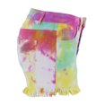 thumbnail image 4 of Womens High Waisted Jean Shorts Tie Dye Stretchy Denim Shorts For Women, 4 of 6