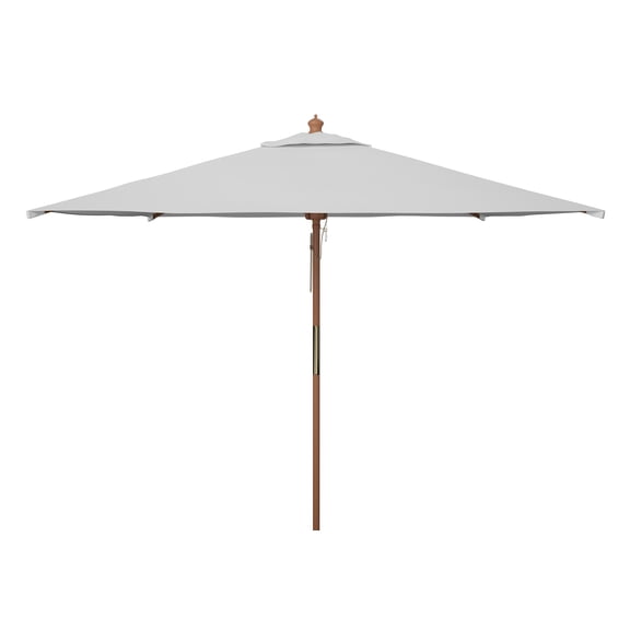 Safavieh Velop 7.5' Wooden Pulley Market Square Umbrella, Ivory