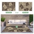thumbnail image 2 of KUETH 6'x 9' Outdoor Rug Plastic Waterproof Outside Foldable Flower Mat UV Resistant Patio RV Deck Carpet,COFFEE BEIGE, 2 of 6