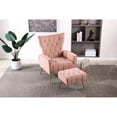 thumbnail image 2 of Comfy Accent Chair Set with Ottoman | For Office Break Areas | Iron Legs and Sponge Filling | Addresses Uncomfortable Break Seating, 2 of 6