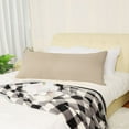 thumbnail image 2 of Zippered Body Pillow Case Cover Soft Microfiber Long Pillowcases Khaki 20x72, 2 of 8
