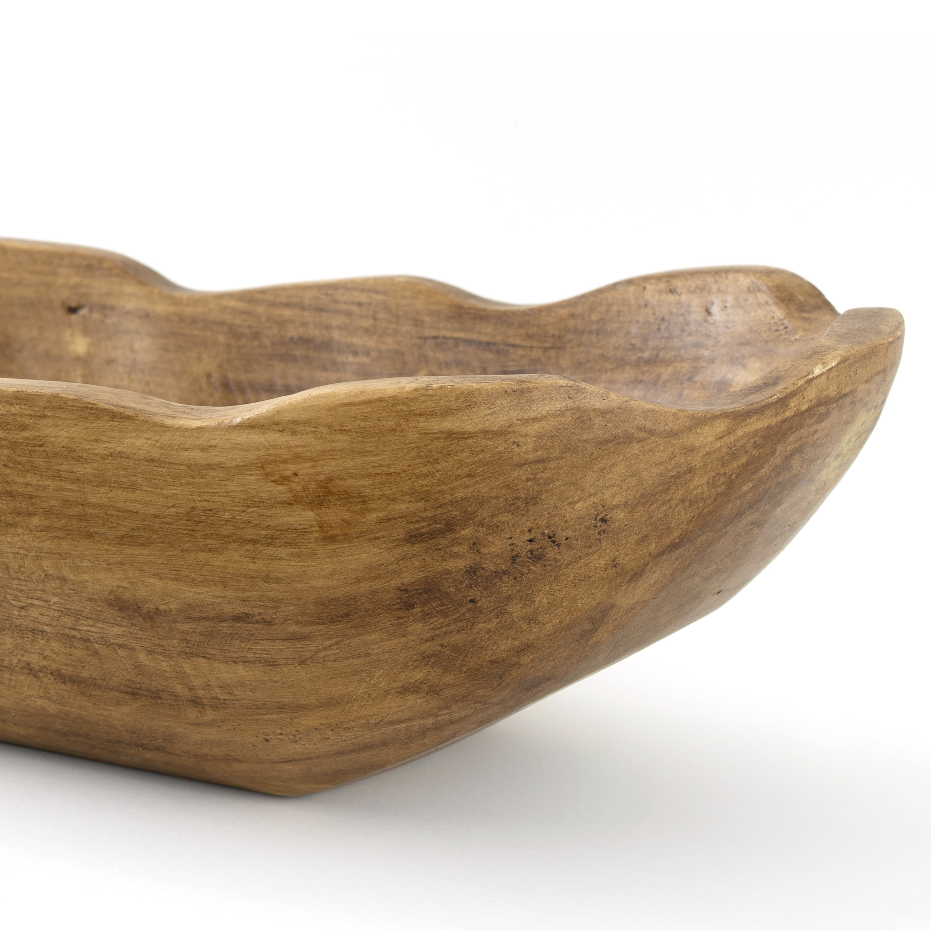 Better Homes & Gardens Decorative Dough Bowl, Carved Wood, Mid-Tone Brown, Indoor