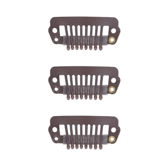 50 Pcs Pinces à Cheveux pour Extensions 8 Embouts 8 Dents Pinces à Peigne en Acier Inoxydable avec Grips en Caoutchouc pour Extensions de Cheveux