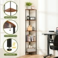 thumbnail image 5 of Yoobure Corner Shelf Stand, 5-Tier Corner Shelves, 65" Wall Corner Bookshelf, Display Shelf Tall Shelf Plant Stand for Bedroom, Bathroom, Living Room, Berry Brown, 5 of 8