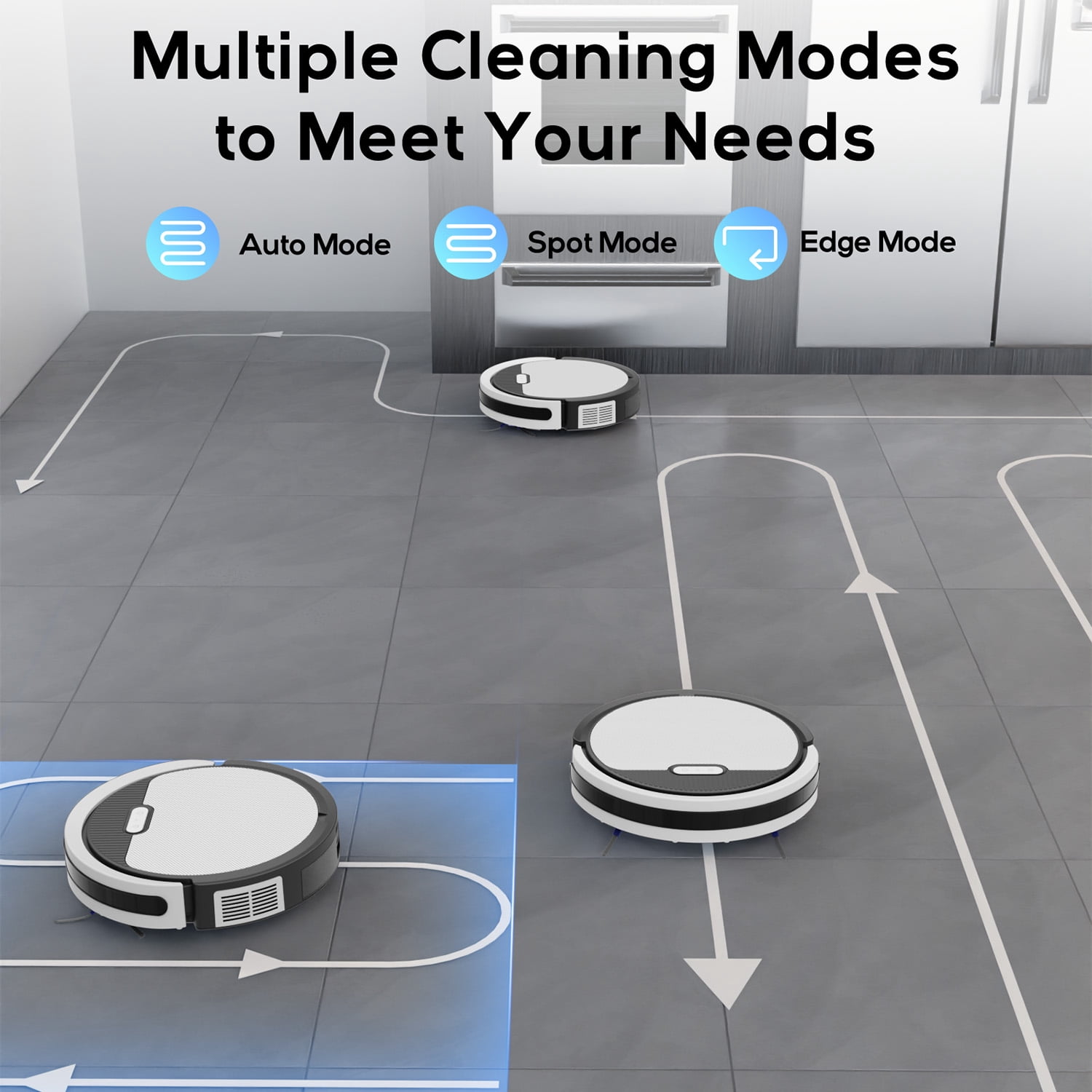 Robot Vacuum Cleaner, with App/Remote Control, 120 Min Runtime, Self-Charging, Great for Pet Hair