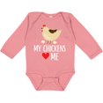 thumbnail image 3 of Inktastic My Chickens Love Me Boys or Girls Long Sleeve Baby Bodysuit, 3 of 5