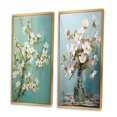 thumbnail image 3 of Designart "Apple Blossom Monochromatic gracefulness XXI" Apple Blossom Framed Wall Art Set Of 2 - White Floral Gallery Wall Frame Set For Home Decor, 3 of 7