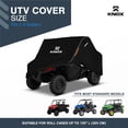 thumbnail image 2 of North East Harbor 600D All-Weather Outdoor Storage UTV Covers, 2 Seater,  Fits Up to 120" L Roll Cage, Windproof & Waterproof, with Heavy-Duty Straps & Tension Panels, Black with Reflective Strips, 2 of 7
