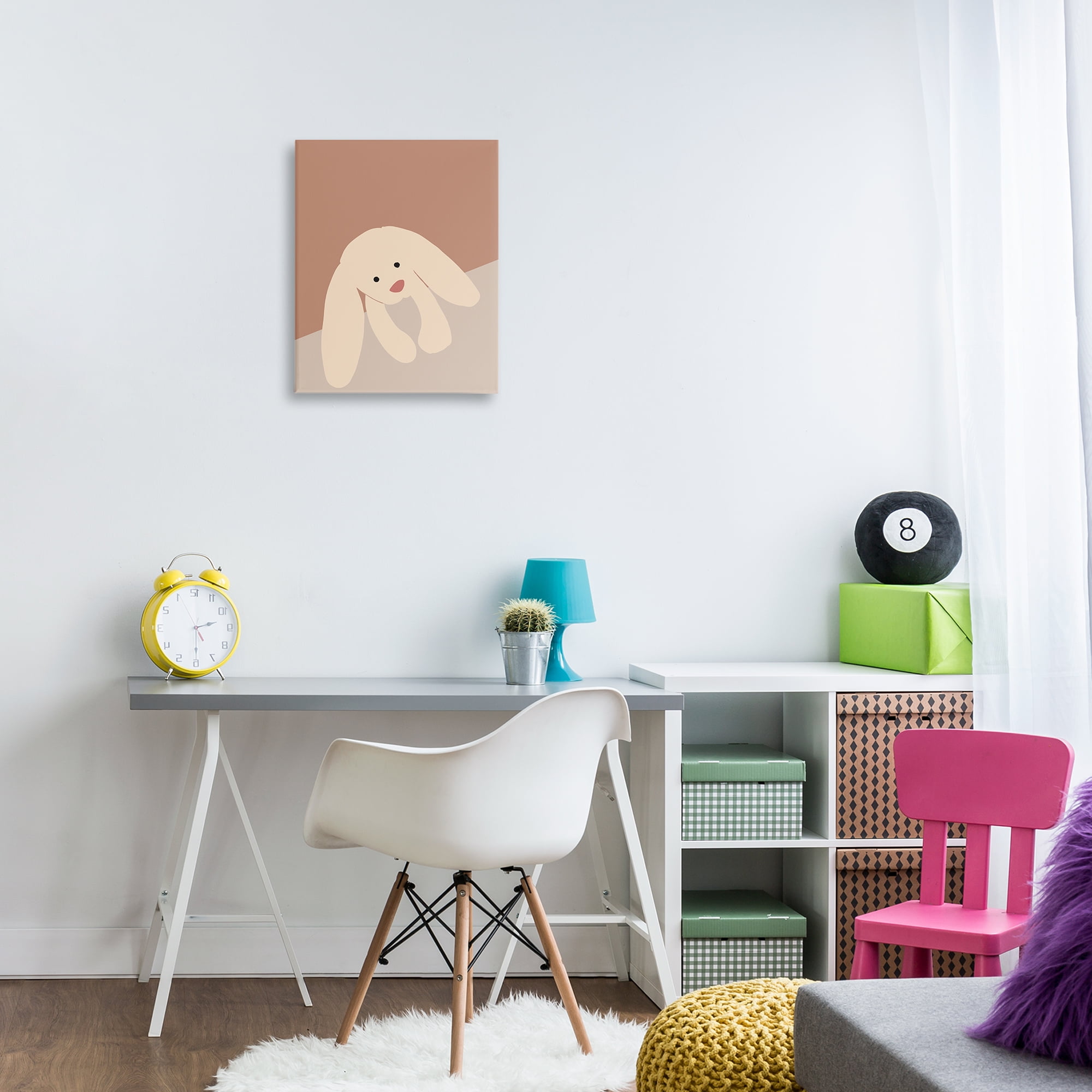 Stupell Industries Simple Floppy Bunny Animals & Insects Painting Gallery Wrapped Canvas Art Print Wall Art, 16 x 20