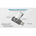 thumbnail image 3 of 6 Swivel USB Flash Drives Pack, 8GB - Pocket size, Long Data Retention - Grey, 3 of 5