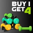 thumbnail image 3 of Yes4All 3-5-8 LBS Set of Neoprene Coated Dumbbells, Pair of Hand Weights for Women, Various Weight Options and 15 Color Choices with Plastic Rack, 3 of 6
