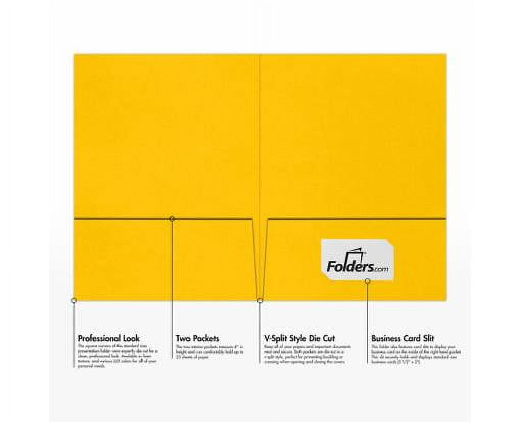 LUXPaper 9 x 12 Presentation Folder, Sunflower Yellow, 250/Pack