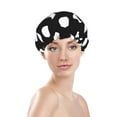 thumbnail image 3 of Disketp Black And White Polka Dot Shower Caps,Reusable Shower Cap For Women, Double Layer Waterproof Hair Cap, Large Size For All Hair Lengths,For Girls Spa Home Salon Use, 3 of 9