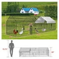 130"x40"x40" Metal Chicken Coop Playpen with Waterproof Cover, Rabbit
