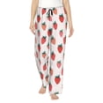 thumbnail image 1 of Fotbe Hand Drawn Strawberry Pantalones de Pijama para Mujer, Pantalones de Dormir, Pantalones Pj con Cordón y Bolsillos-3X-Large, 1 of 6
