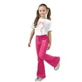 thumbnail image 2 of LPKRT Girls 2 Piece Matching Clothing Set Bow Print Letter Print Short Sleeve Tops With Flared Pants Sets Fashionable Casual Stretch Fit Outfits Sets Hot Pink 11-12 Years, 2 of 5