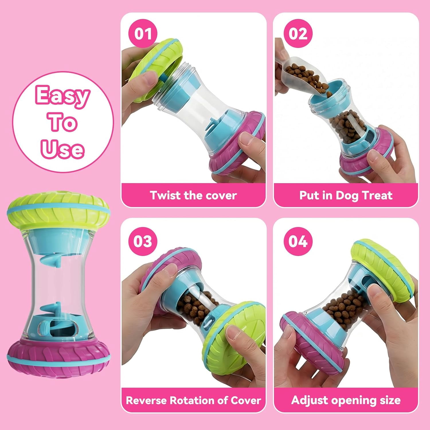 Interactive Dog Puzzle Toys for Small Medium Large Breed - Durable Smart Puppy Enrichment Dogs Toy to Keep Them Busy, Mental Brain Stimulation Treat Dispensing Training & Slow Feeder Purple