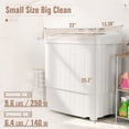thumbnail image 3 of SOLAURA 16 LBS Portable Washing Machine, Mini Washer and Dryer Combo, Semi-Automatic Twin Tub Washer with Drain Pump for Dorms, Apartments, RVs (Grey), 3 of 9
